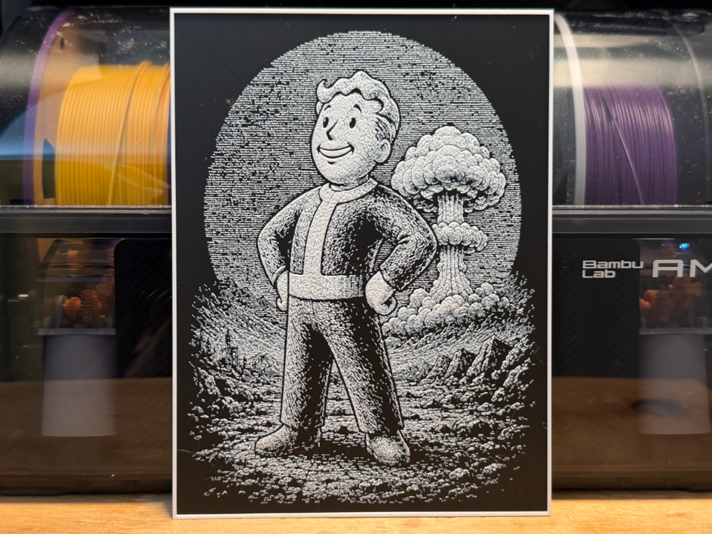 Fallout Vault Boy Explosion HueForge