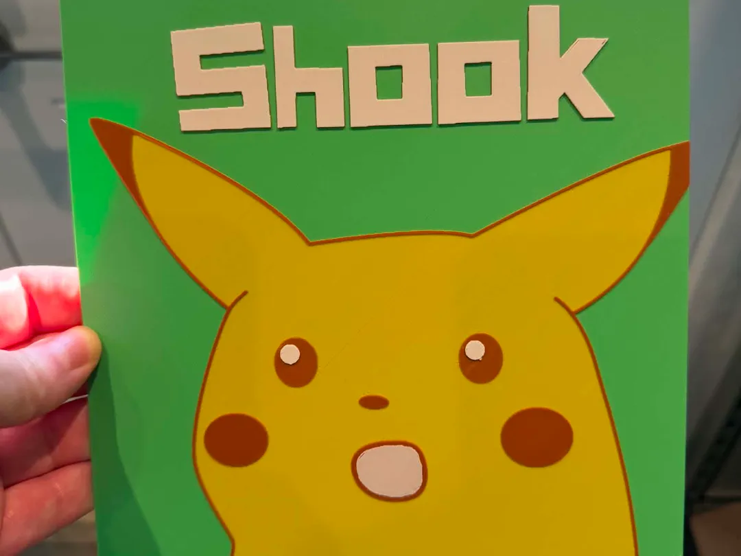 Pikachu Shook - Meme Hueforge