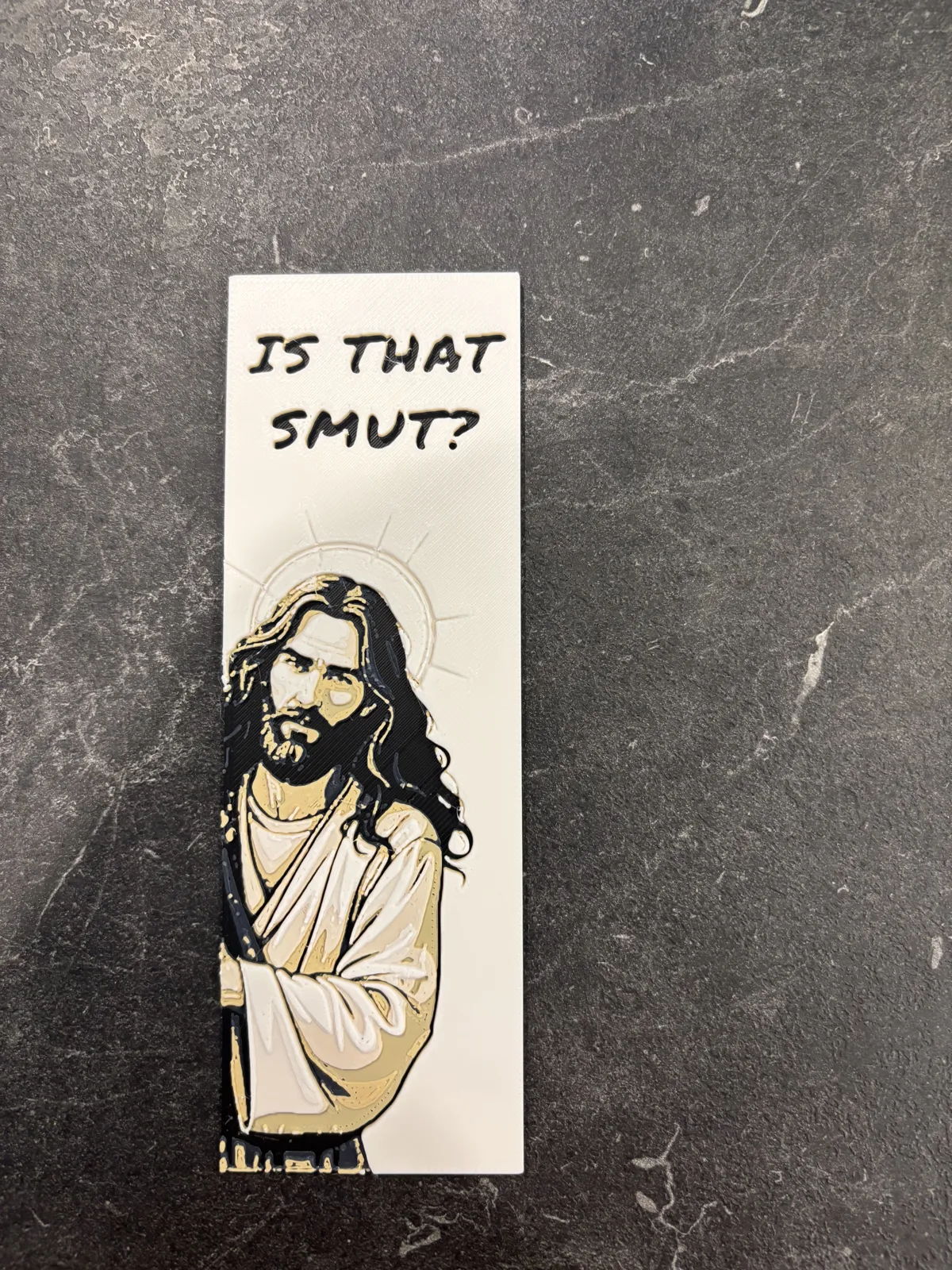 Jesus is watching bookmarks hueforge
