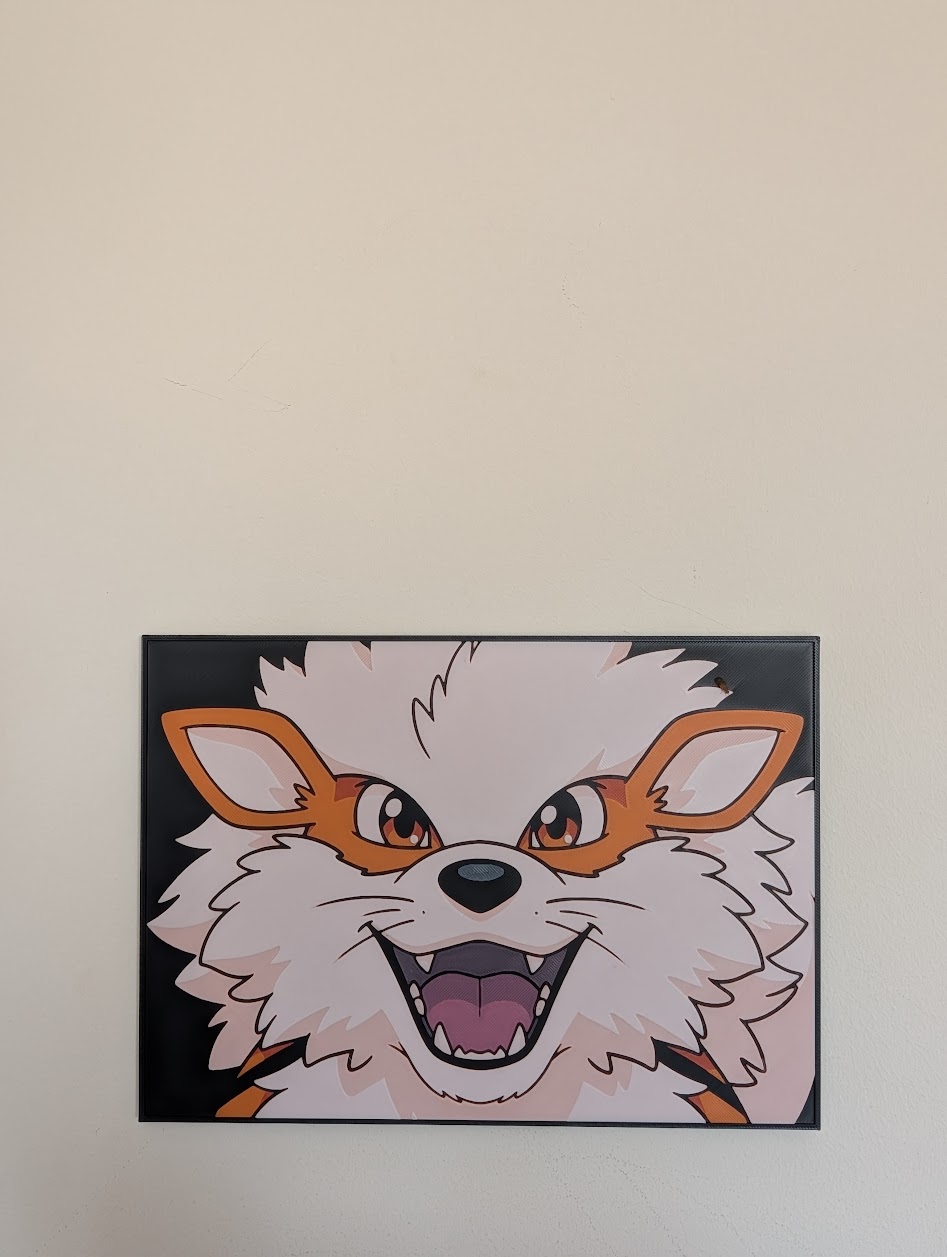 Arcanine Face Hueforge & Frame