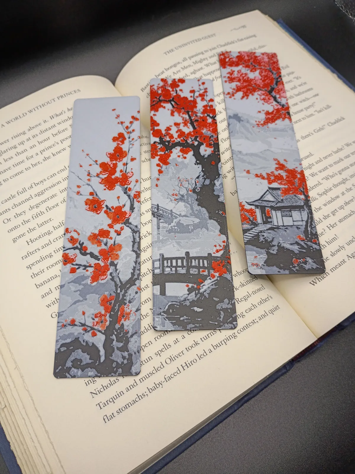 Traditional Cherry Blossoms Bookmark Set
