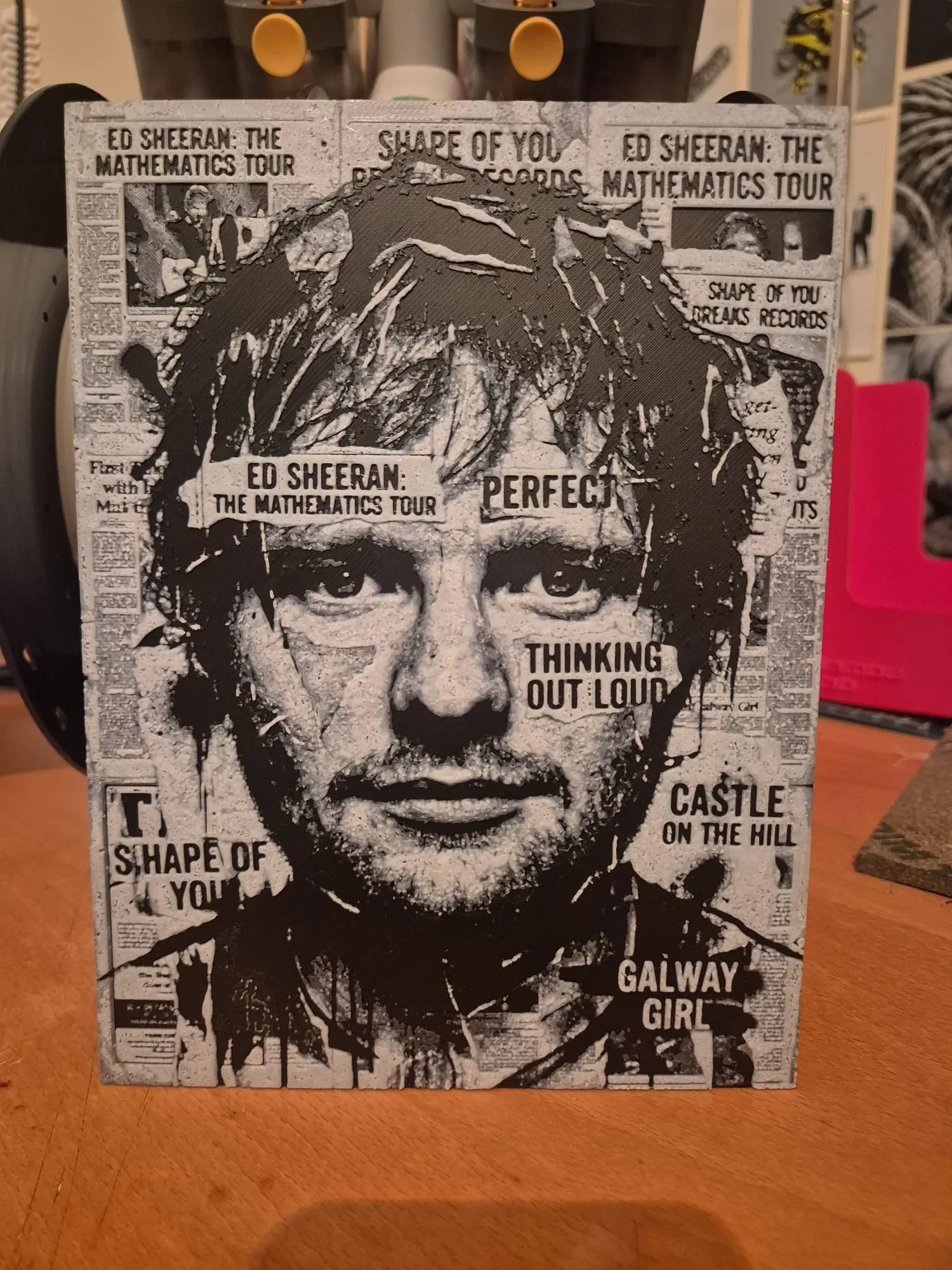 Ed Sheeran newspaper hueforge