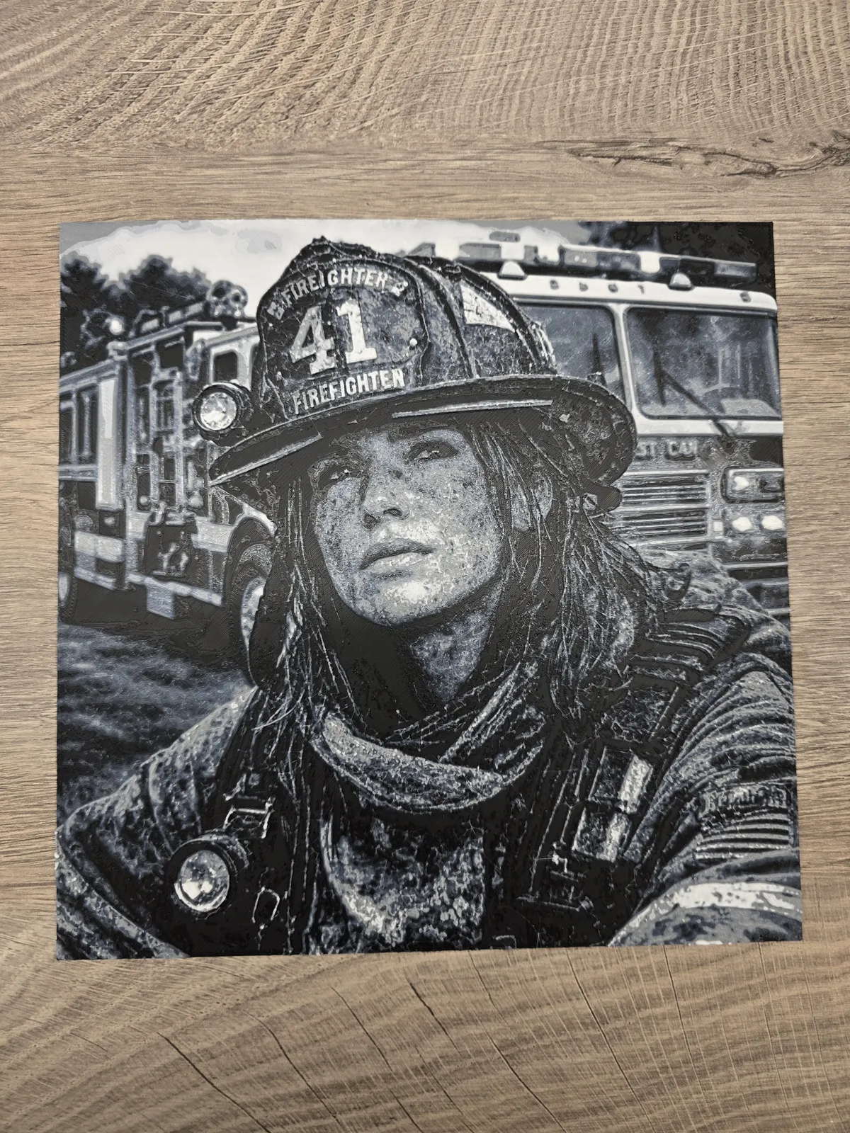 Feuerwehrfrau - Hueforge