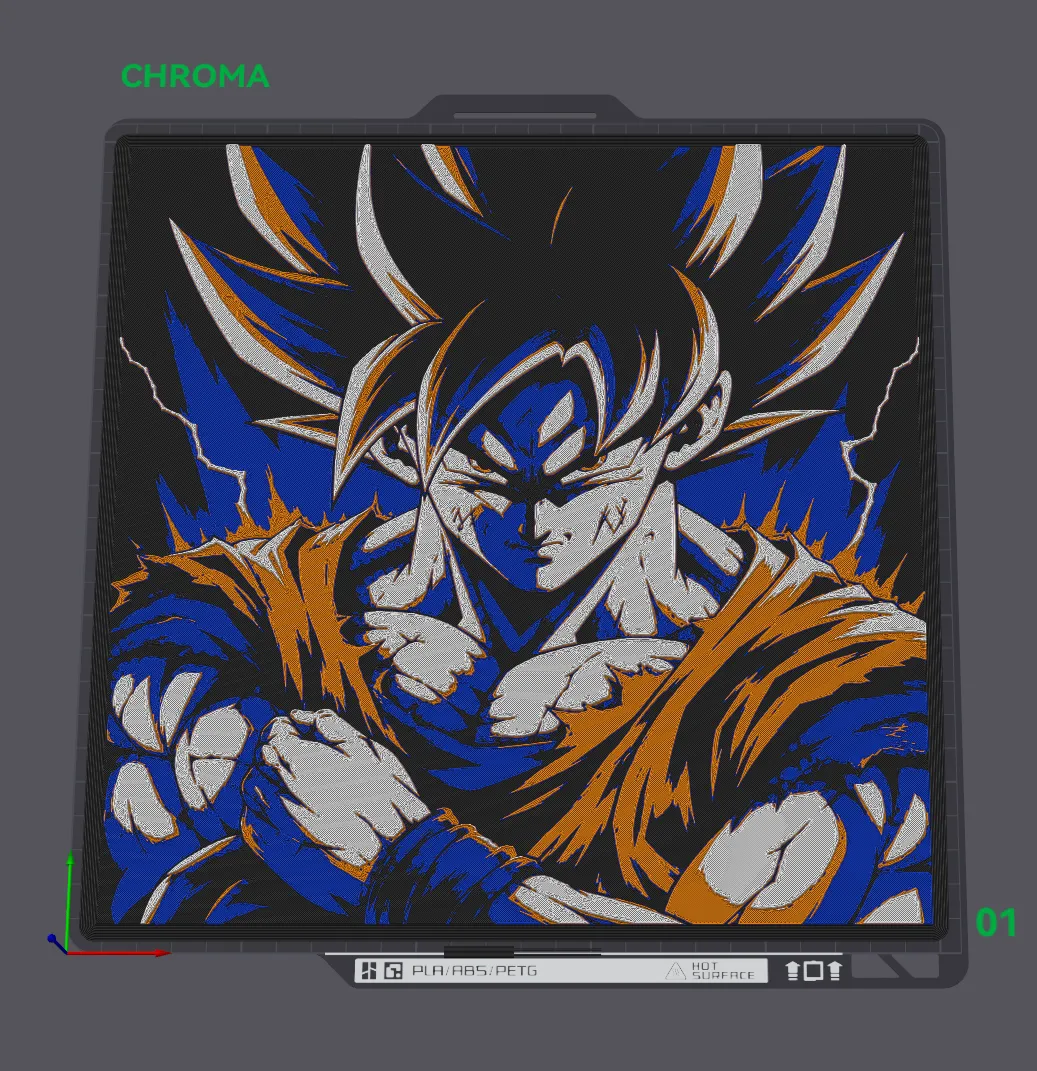 Goku - HueForge -Chroma Canvas