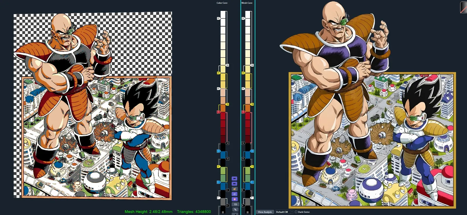 Nappa & Vegeta - Dragon Ball Hueforge