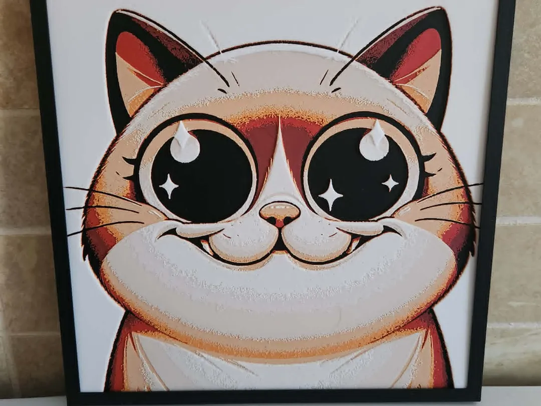 Adorable Big Eyed Cartoon Cat
