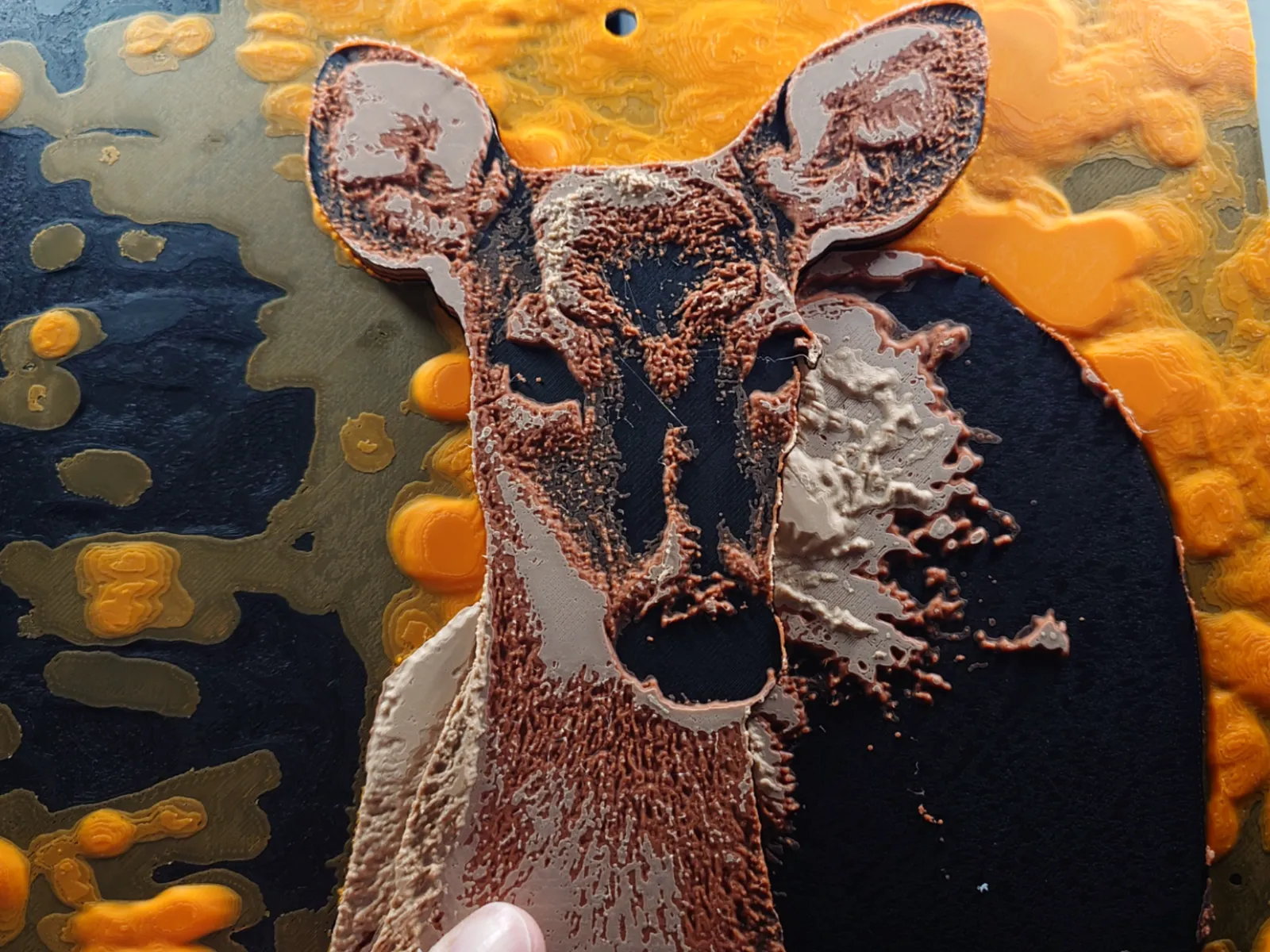 Florida Deer Orange Background Chroma