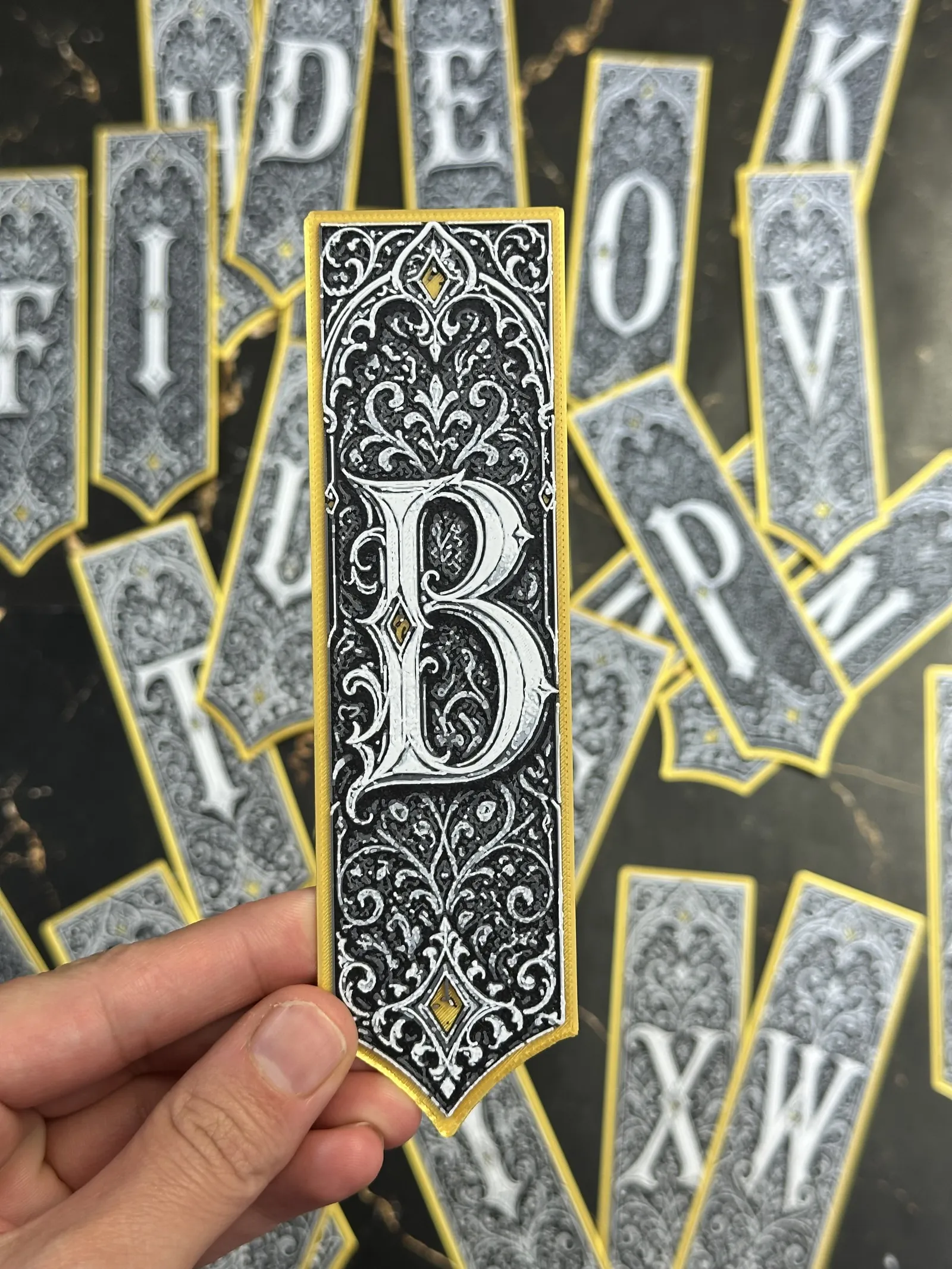 Gothic Letter B Bookmark - HueForge Alphabet