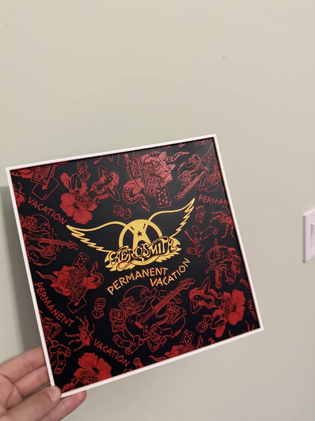 Aerosmith Permanent Vacation album cover hueforge