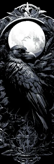 Carvings Raven and the Midnight Moon - 3 Bookmarks