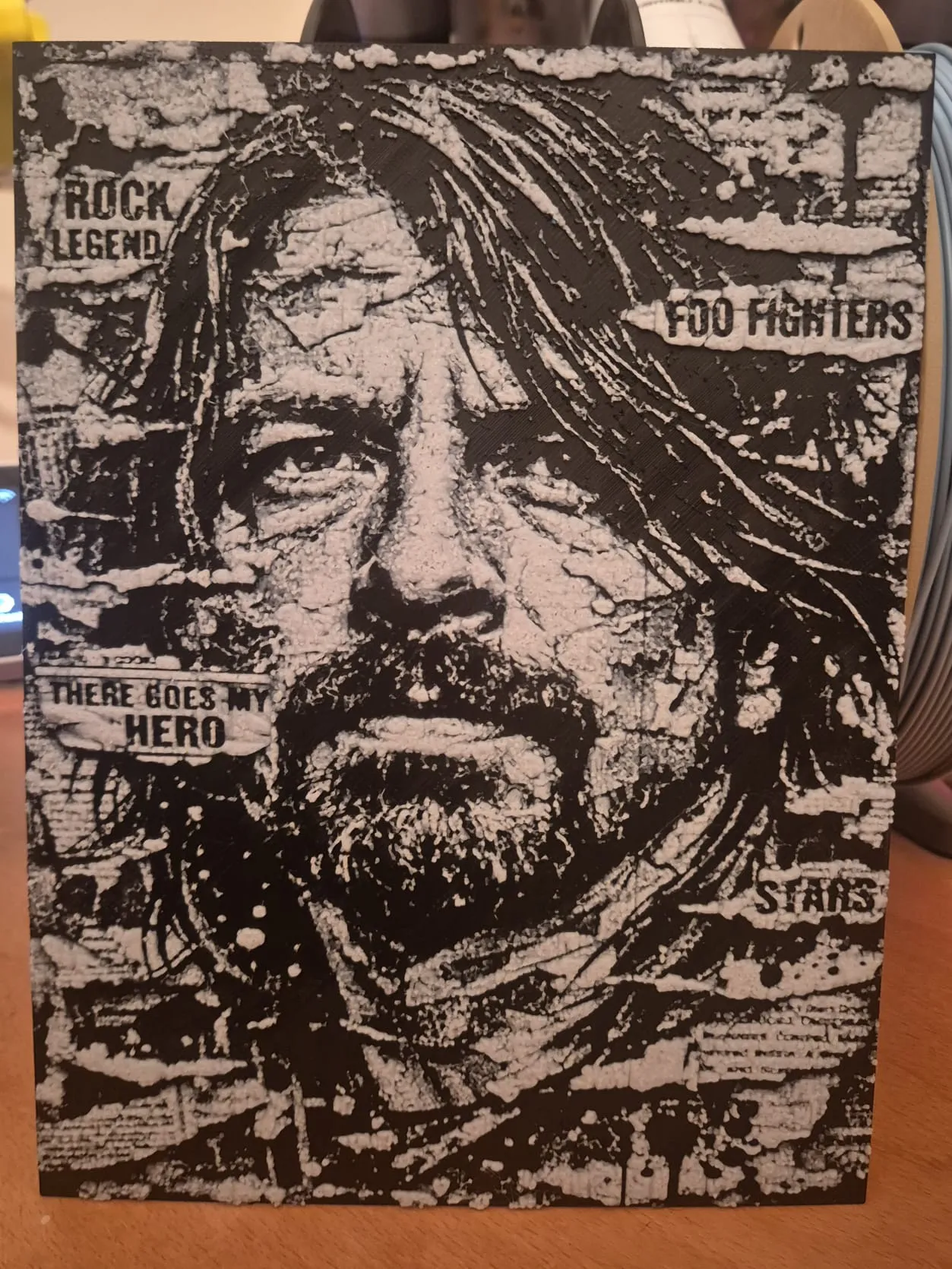 Dave Grohl newspaper hueforge