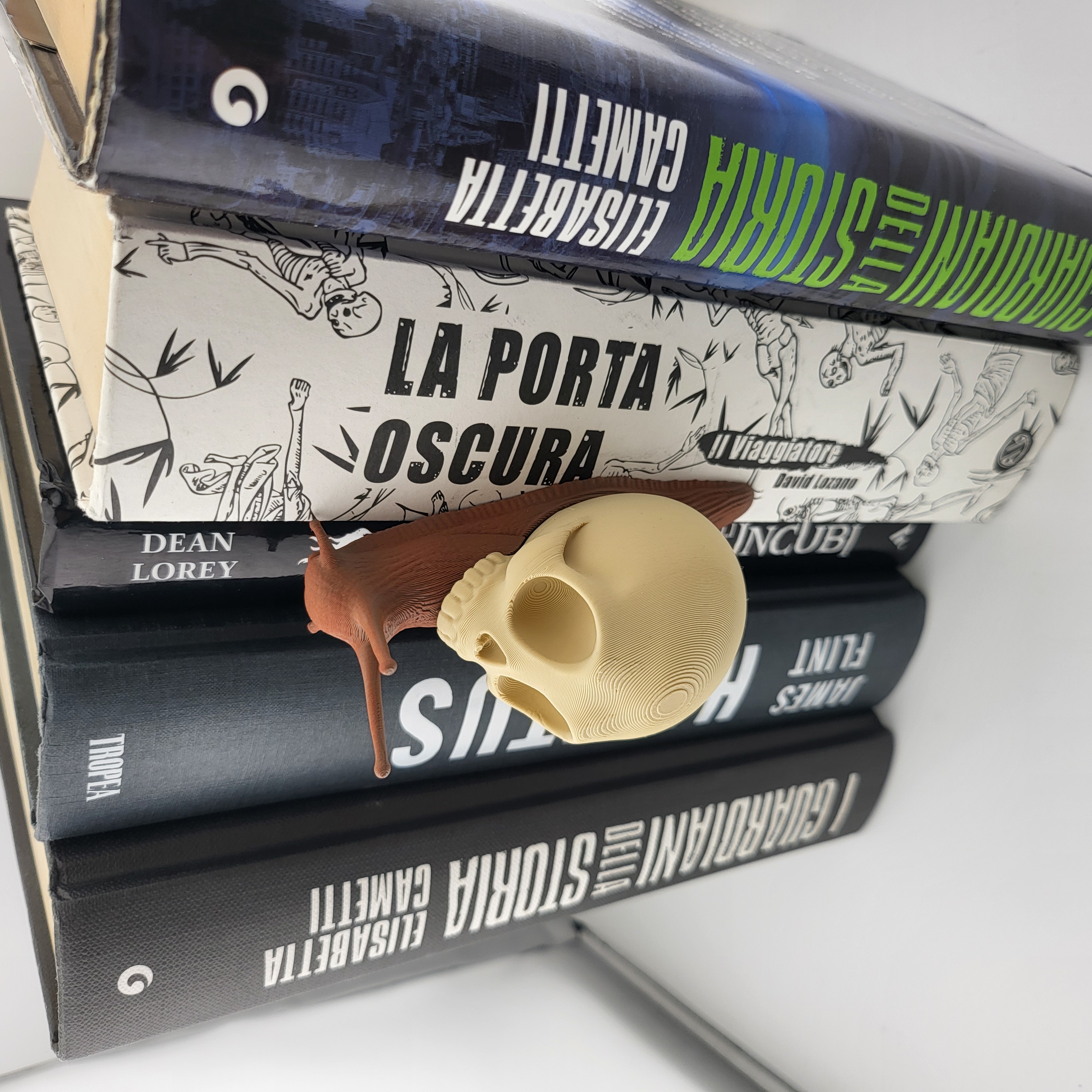 Skull Snail Book Nook |Booknook Shelf Decor