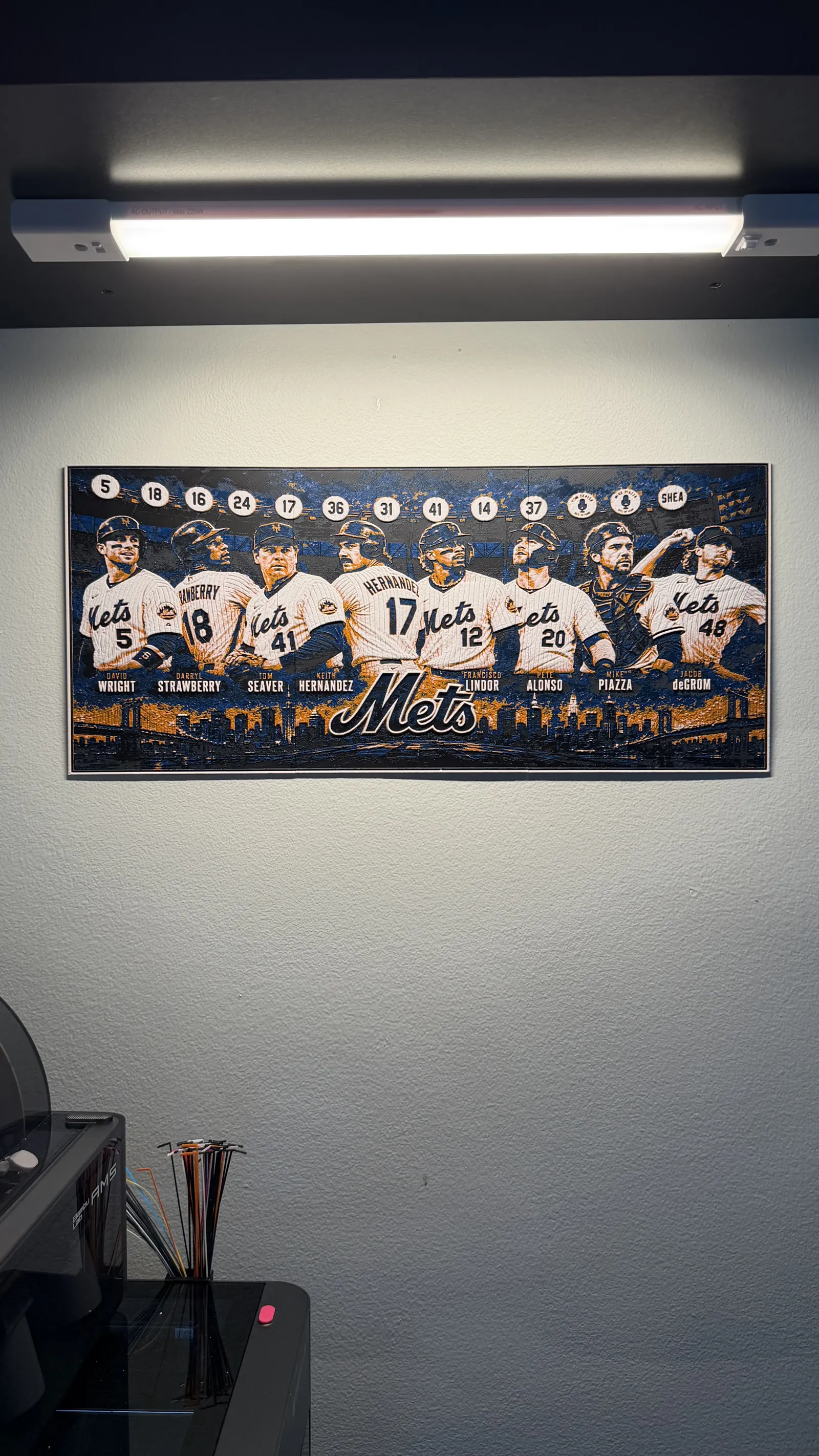 NY Mets Multi Panel HueForge Poster
