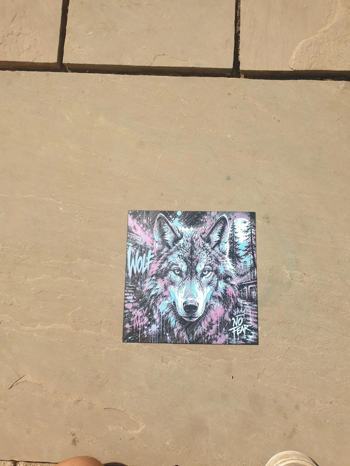 Graffiti Wolf 5 Colour HueForge Wall Art