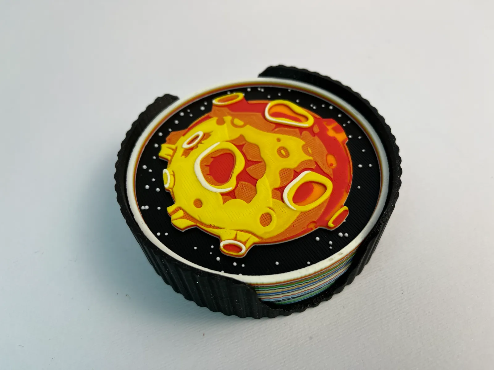 Planets Space Coasters, set of 6 + Coaster Holder