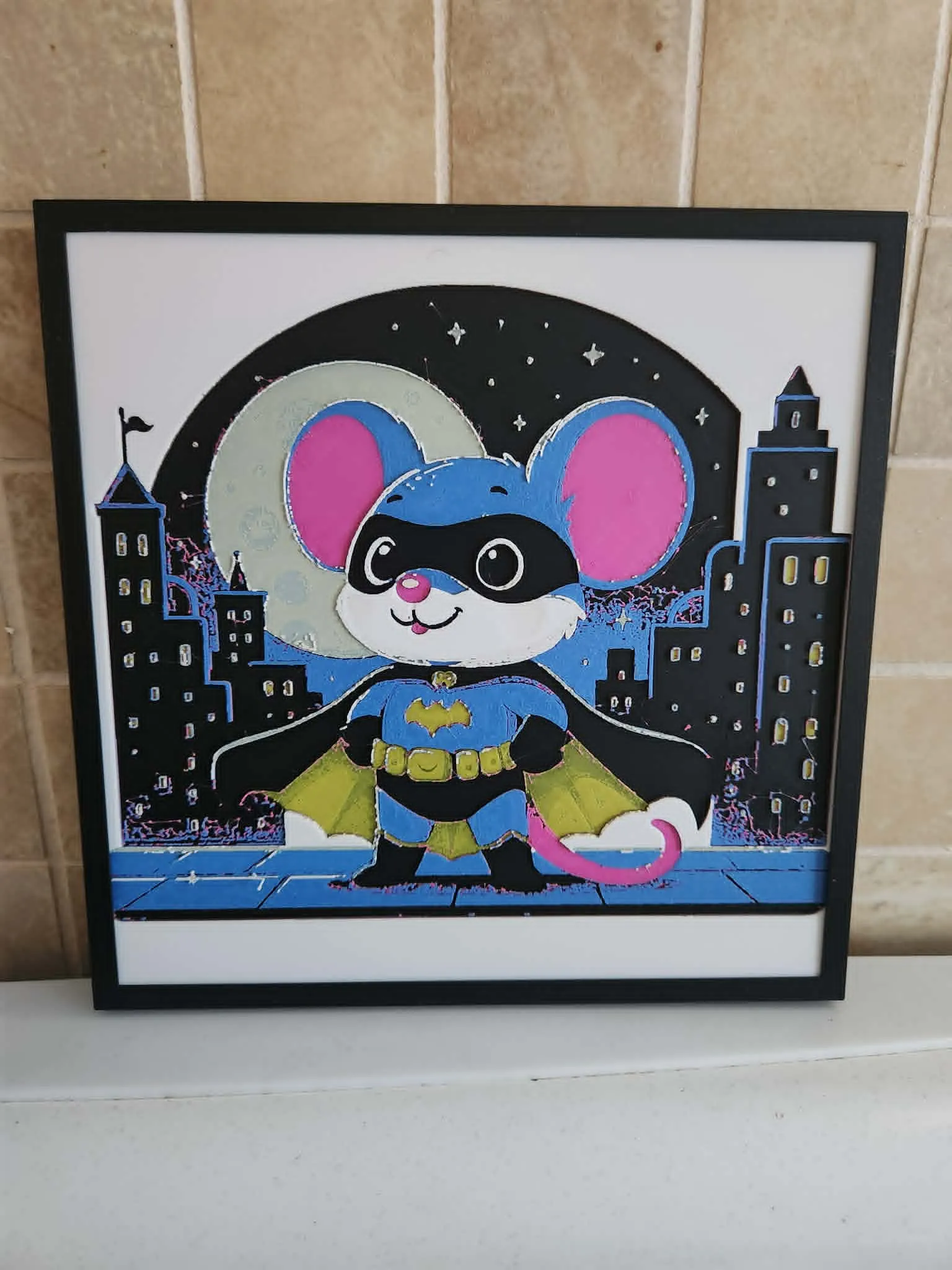 Cute Batgirl Mouse Superhero