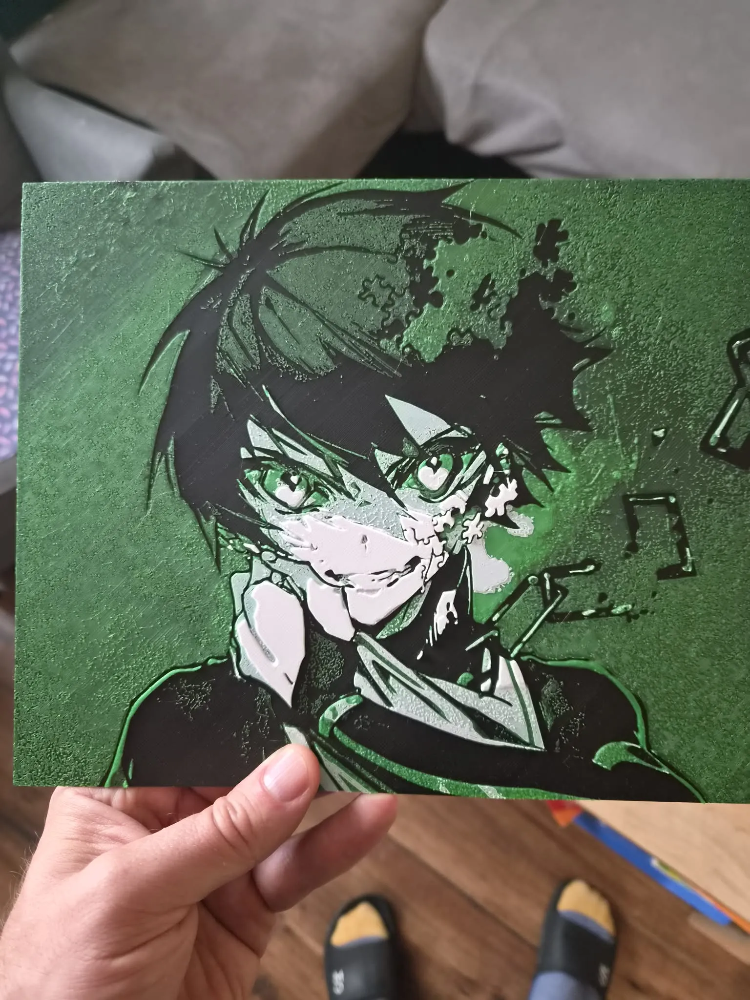 Cyberpunk Anime Portrait by HueForge Lithophane