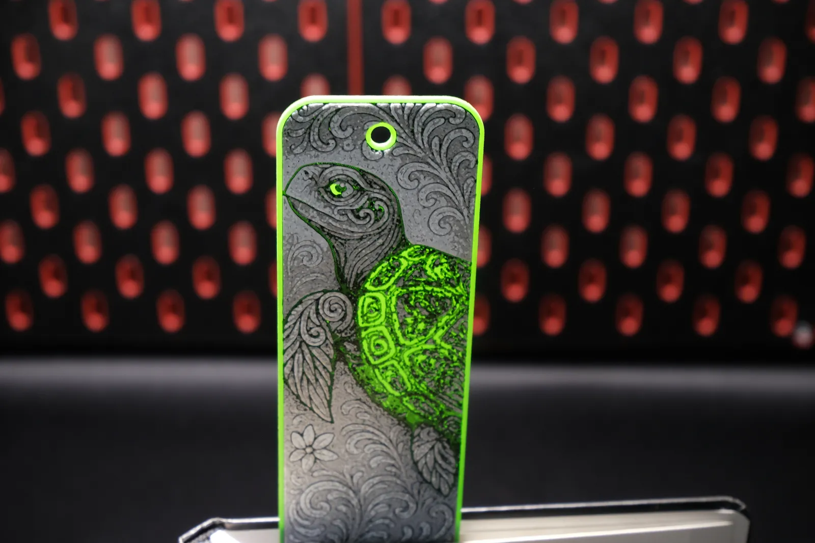 Ornamental Turtle - Hueforge Bookmark