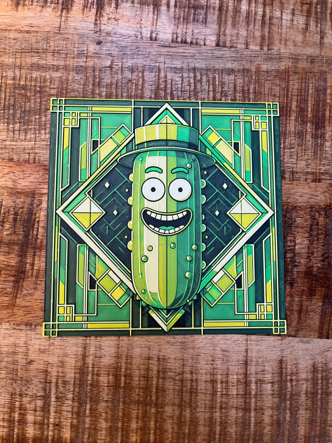 Art Deco - Pickle Rick ! Rick and Morty Hueforge
