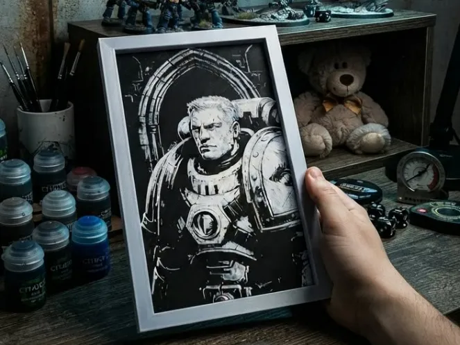 Space Marine Portrait - Garviel Loken HueForge 3D