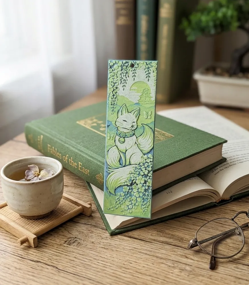 Kitsune Fox Bookmark – Ultra Thin 15x4.75cm