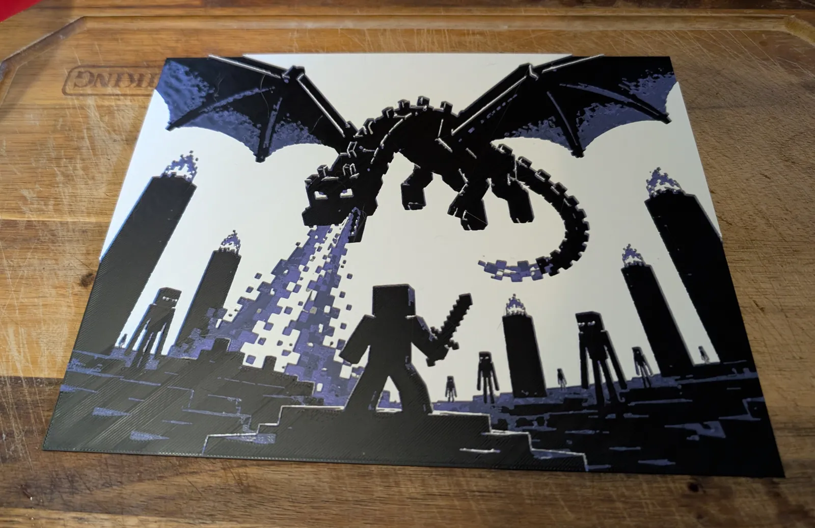 Minecraft Enderdragon Battle Scene Hueforge