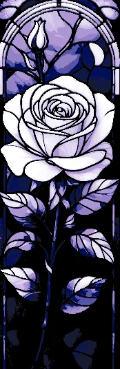 Stained Glass Roses in Bloom - Set of 3 Bookmarks colored in Hueforge