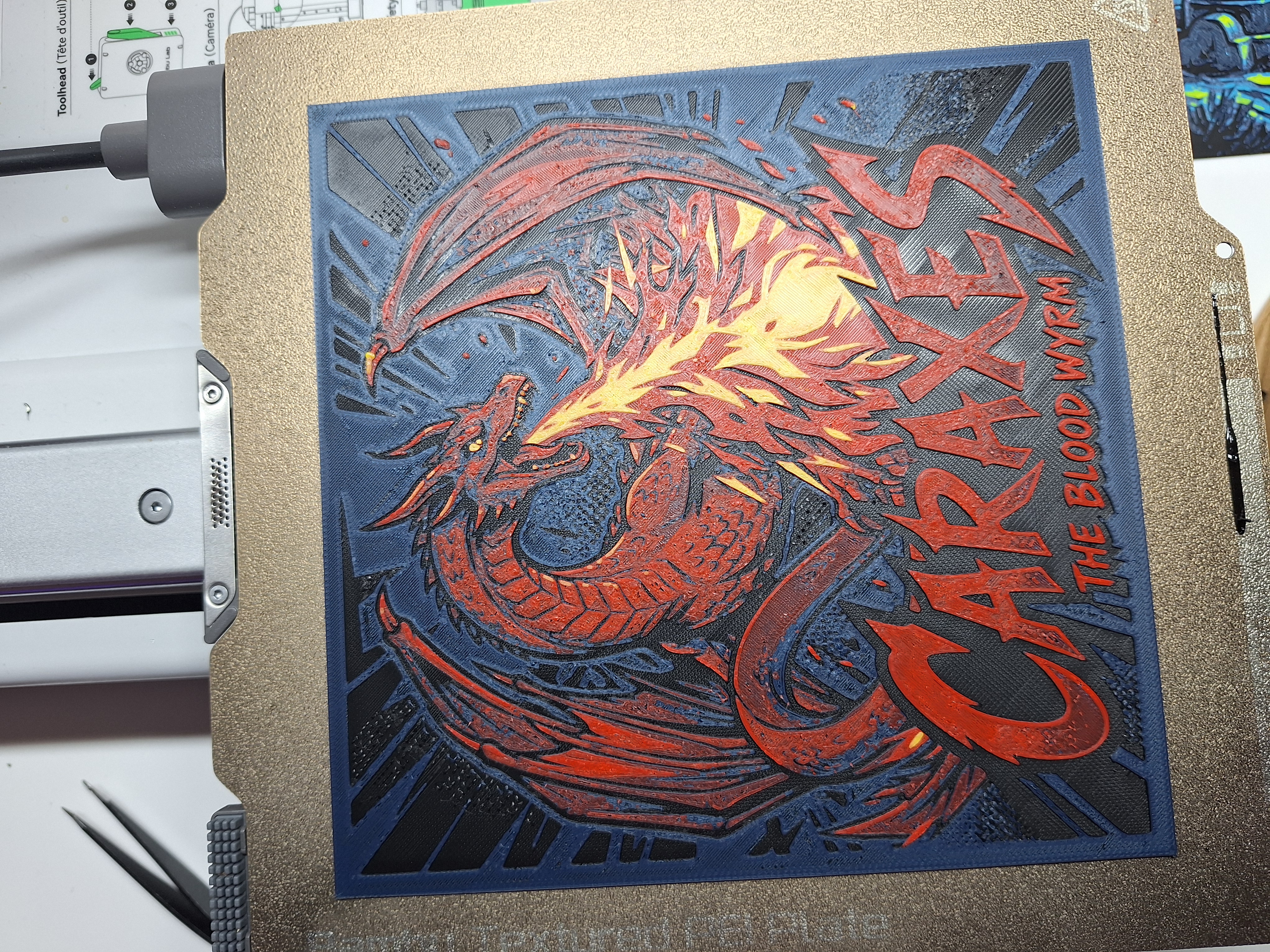Caraxes the Blood Wyrm - Hueforge Wall Art