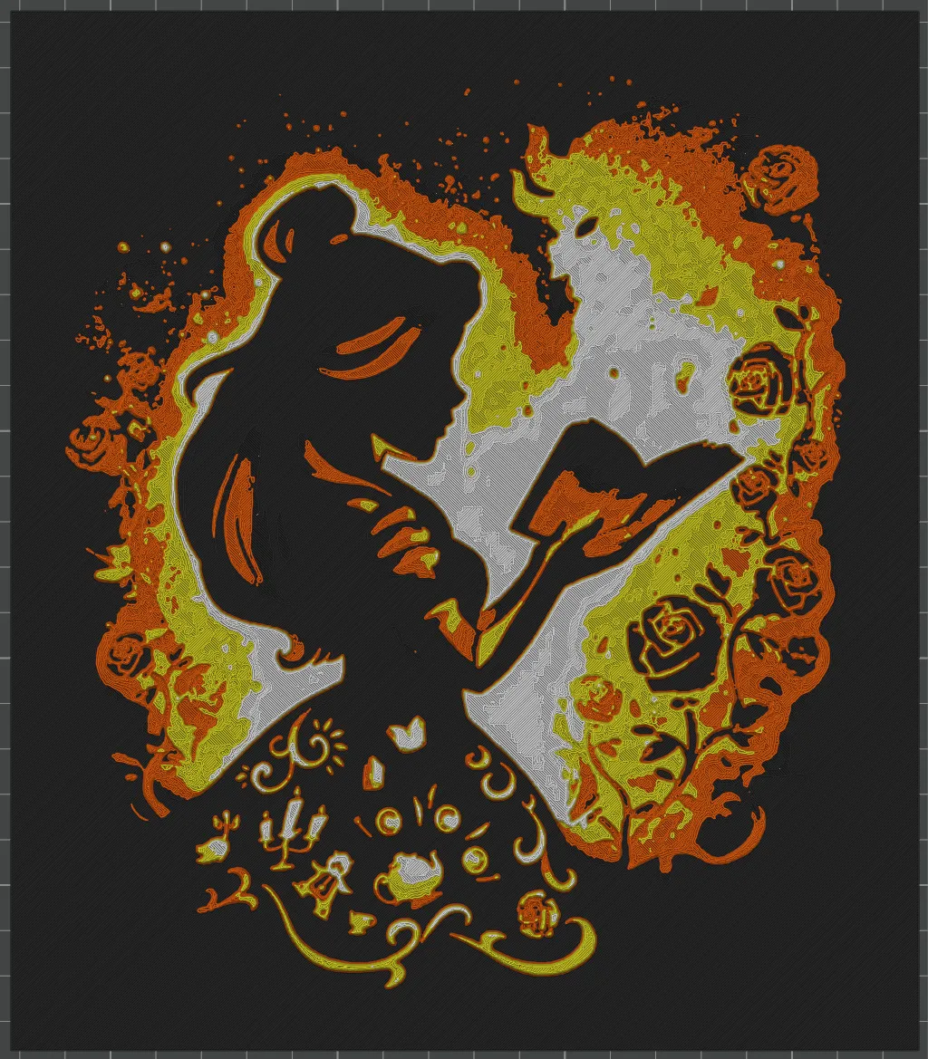 Hueforge - Disney - Belle Reading