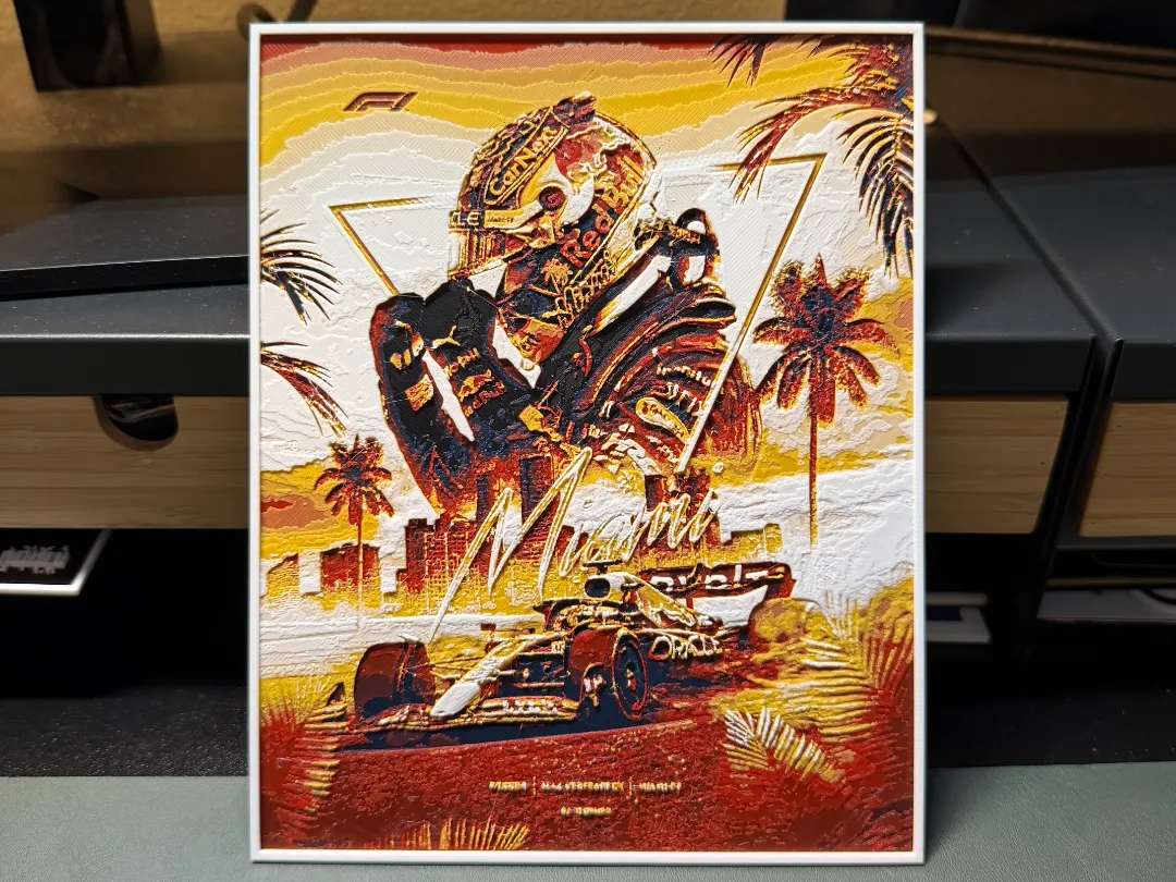 Max Verstappen Miami HueForge