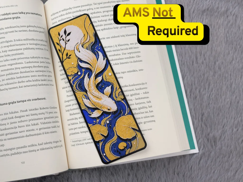 Golden Koi Moonlight Bookmark