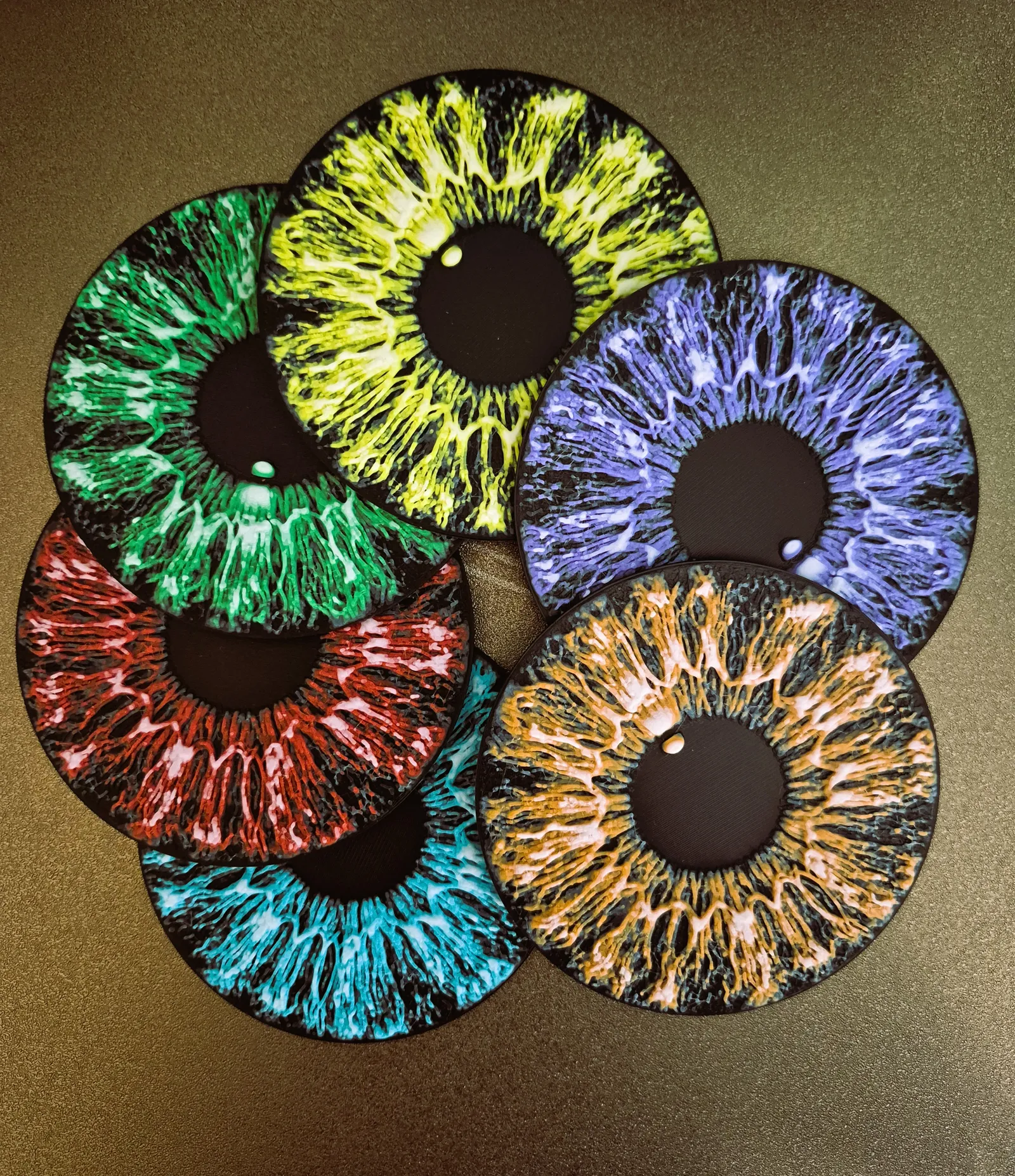 Ultra-Realistic Iris Coasters | Infinite Colors