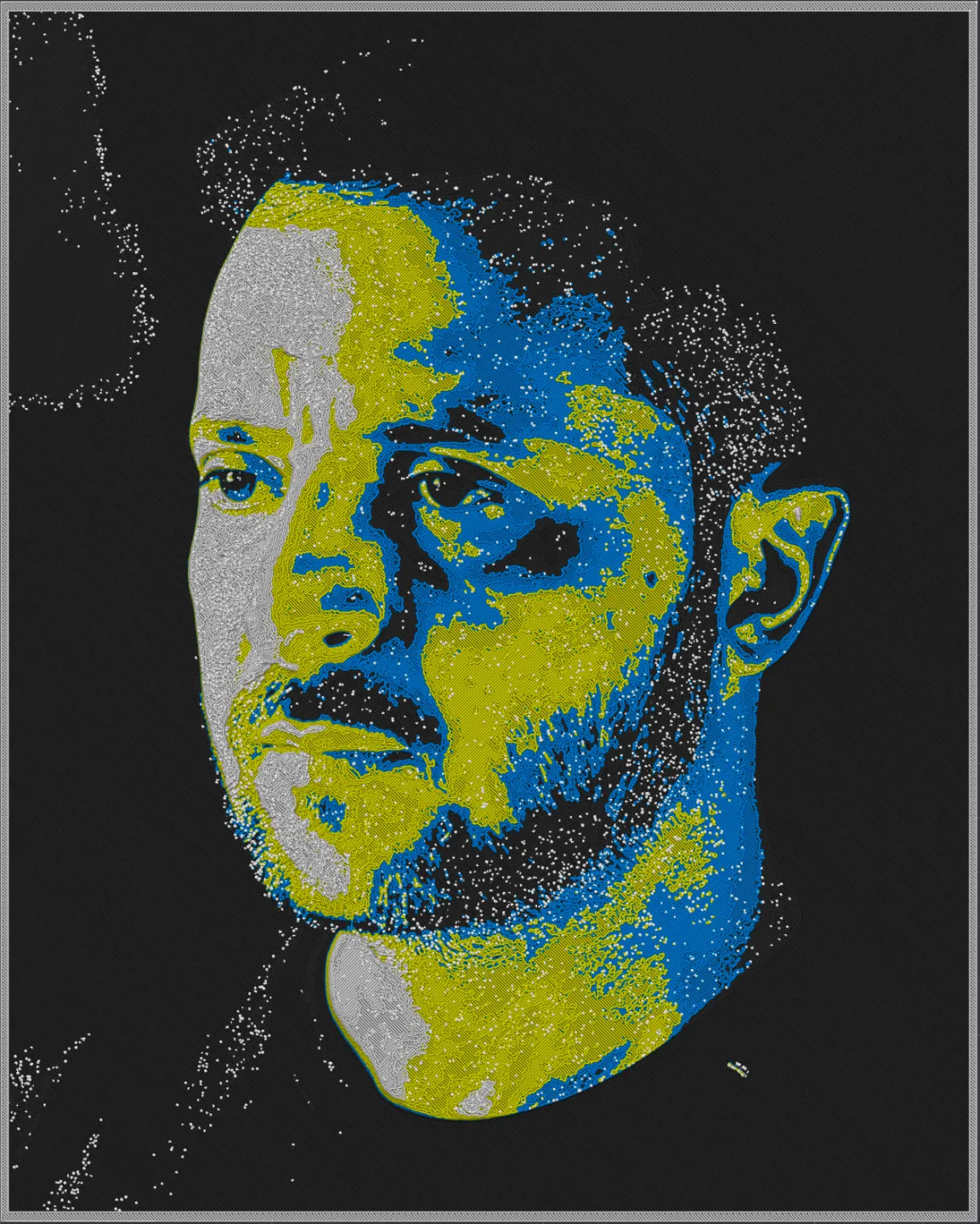 Zelensky Blue-Yellow Hueforge