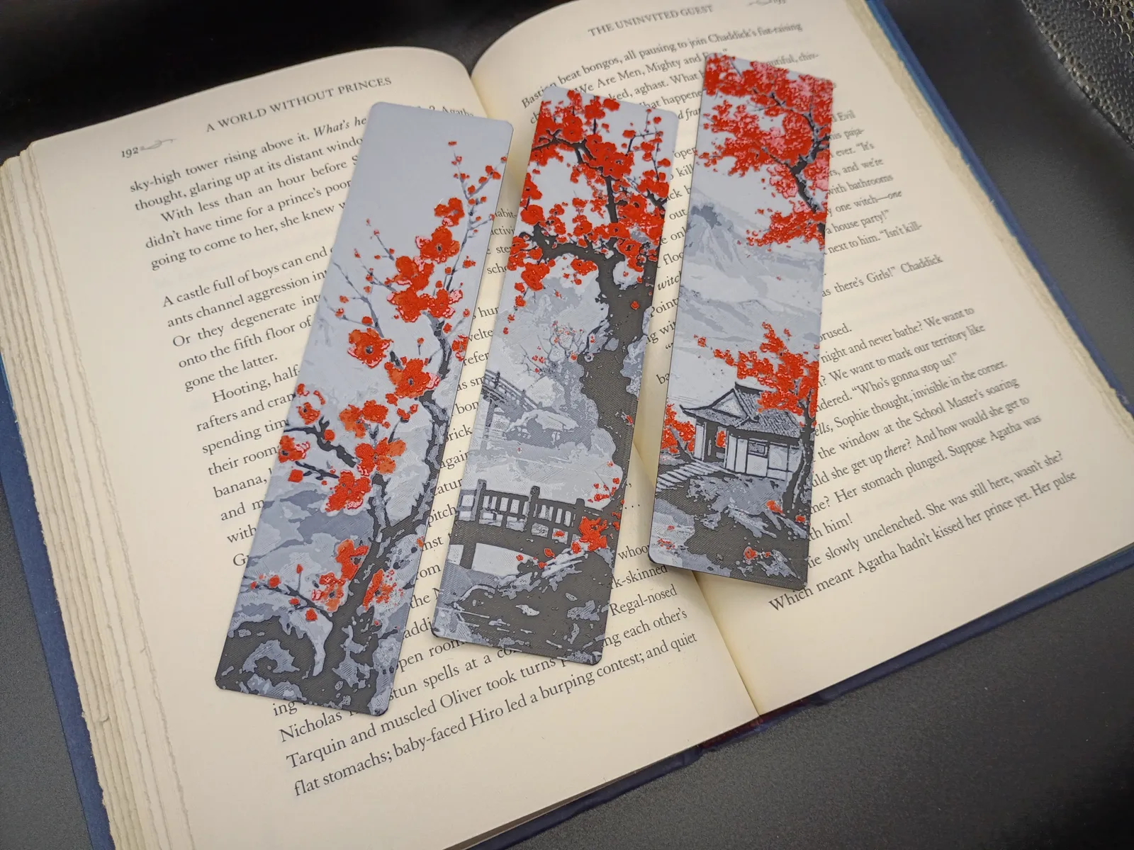 Traditional Cherry Blossoms Bookmark Set