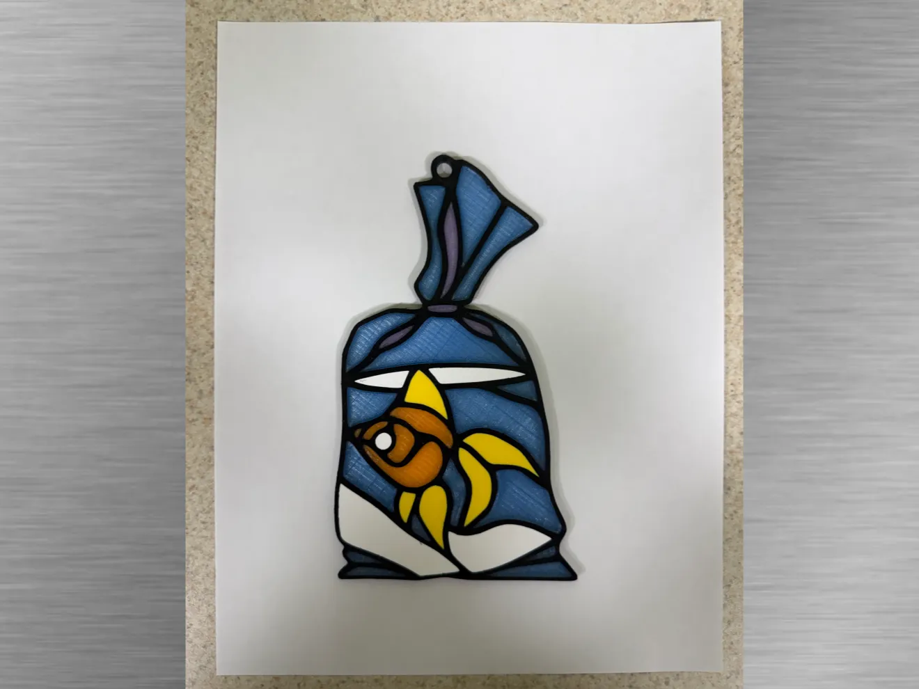 Goldfish in a Bag-Suncatcher