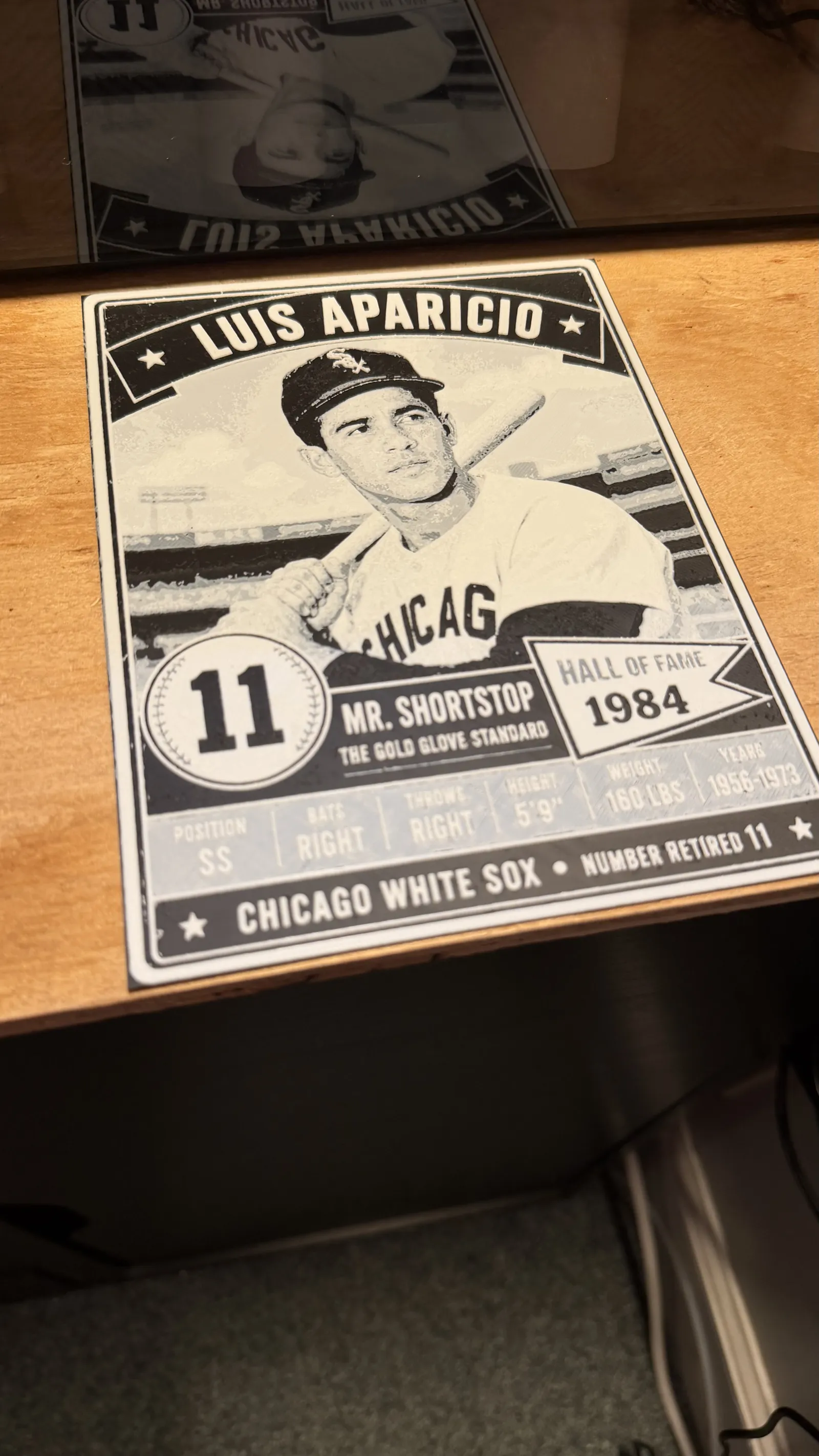 Luis Aparicio Vintage Baseball Card HueForge