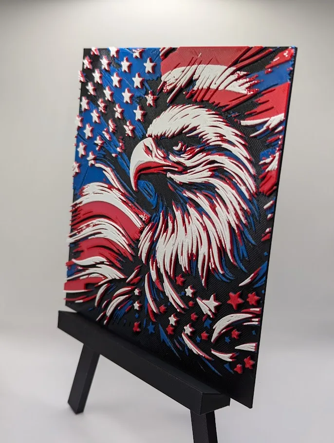 America - Flag - Eagle - Hueforge