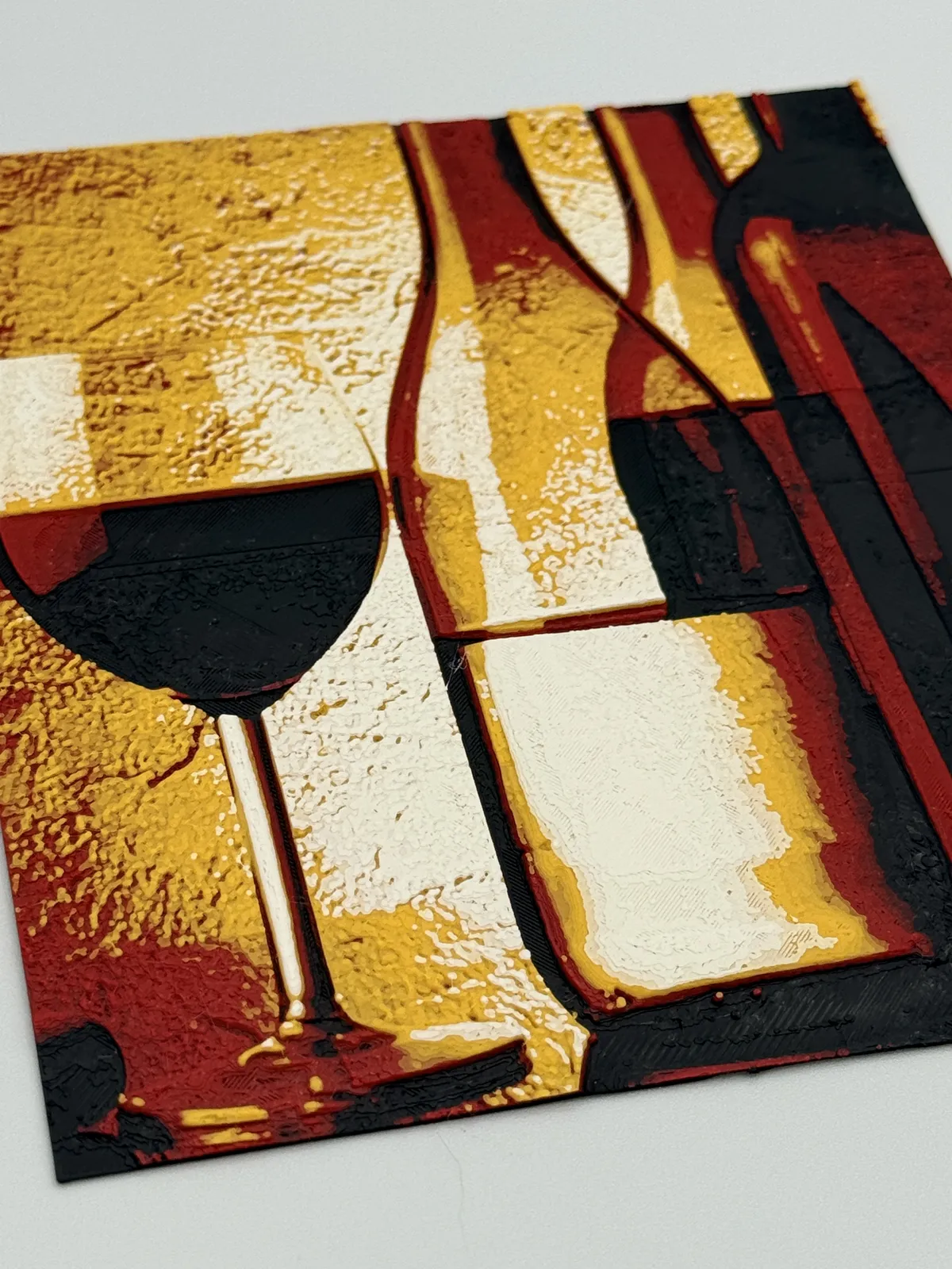 Wine Bottle and Glass Hueforge