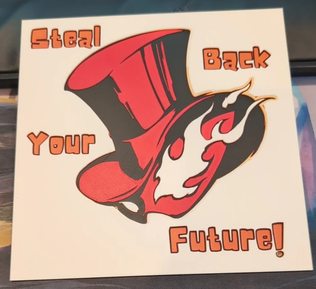 Persona 5 Hat Logo "Steal Back Your Future"