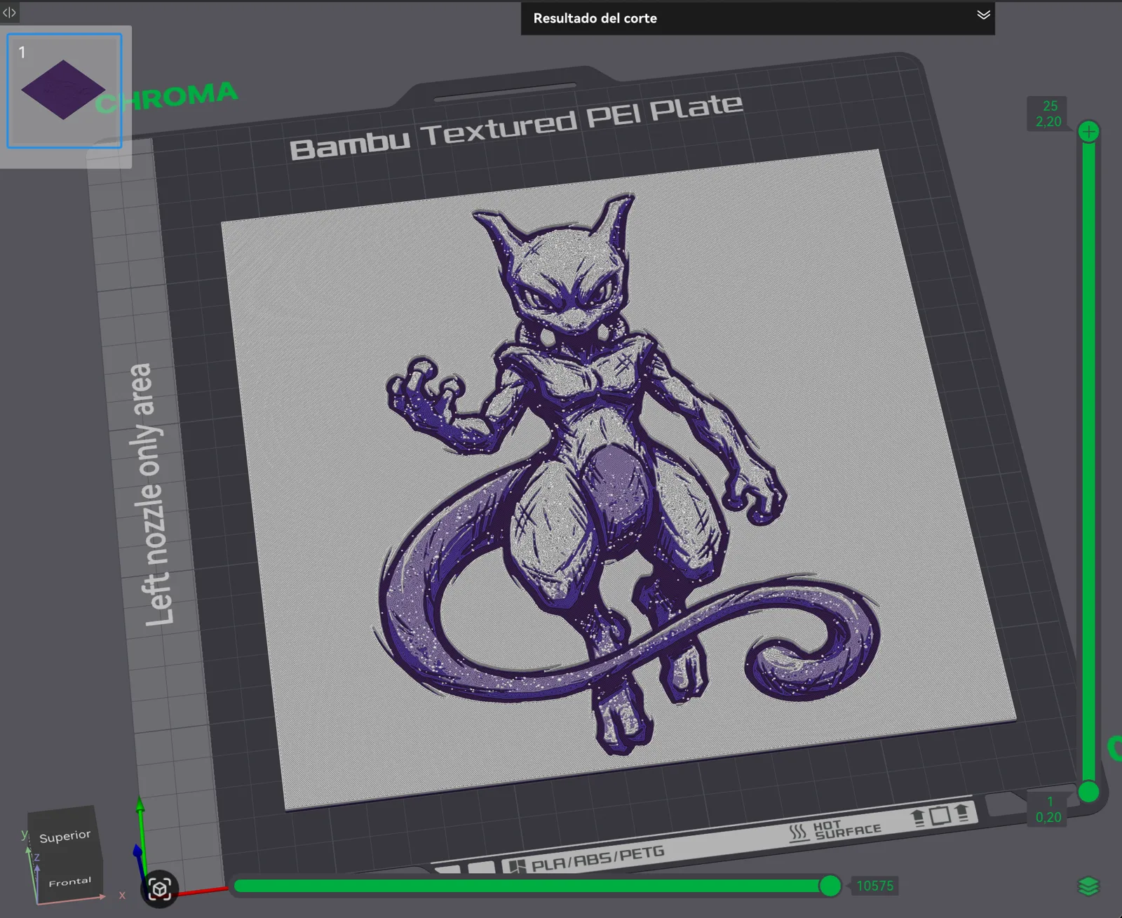 Mewtwo "Arcane Style" HueForge 3D Wall Art Pokemon