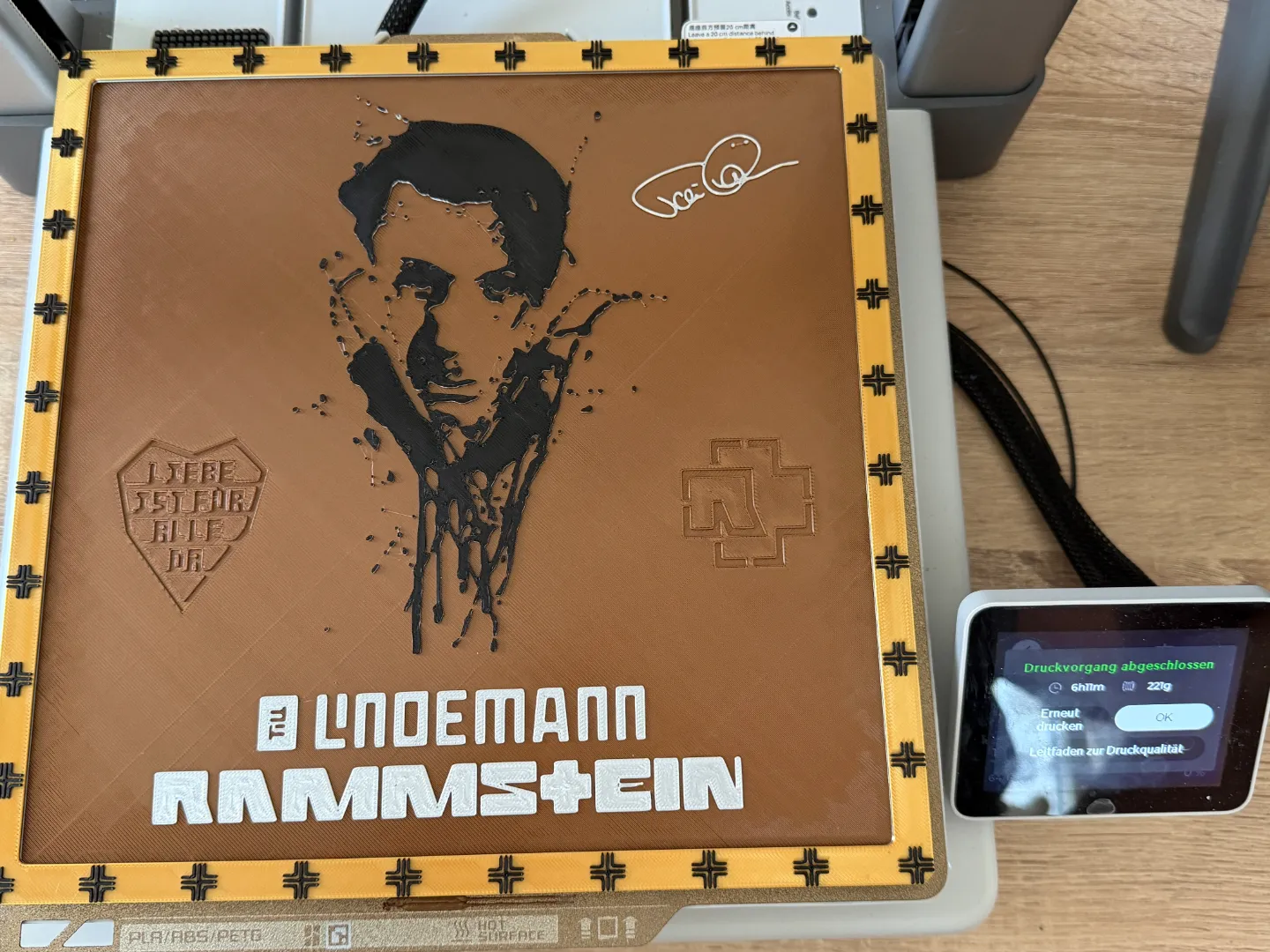 Till Lindemann / Rammstein Tafel