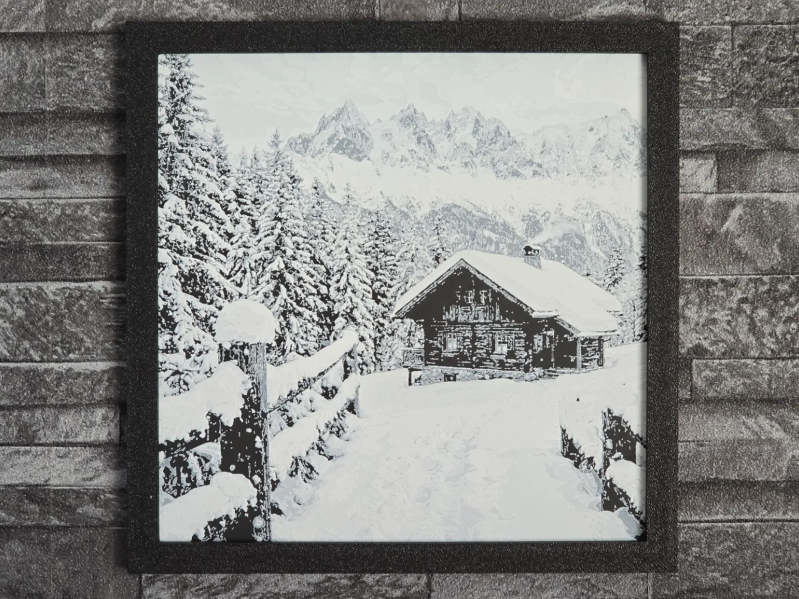 Hueforge Snow Winter Mountain