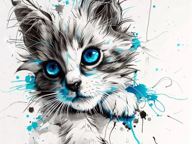 تابلو دیواری «Cat Hueforge»