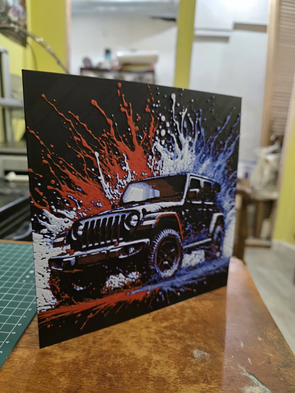 Splash Art Jeep HueForge V3