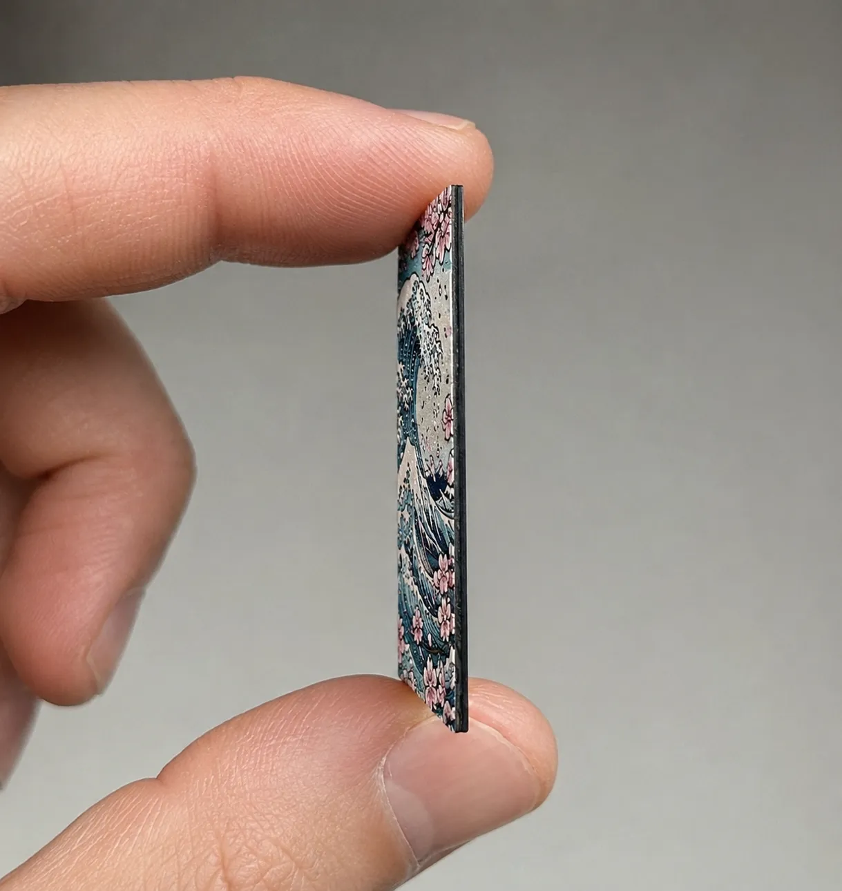 Japanese Wave Sakura Bookmark | Ukiyo-e | 15x5 cm