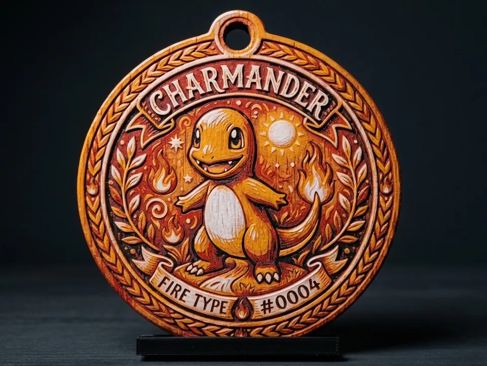 Pokemon - Charmander Medallion - 4 Colour