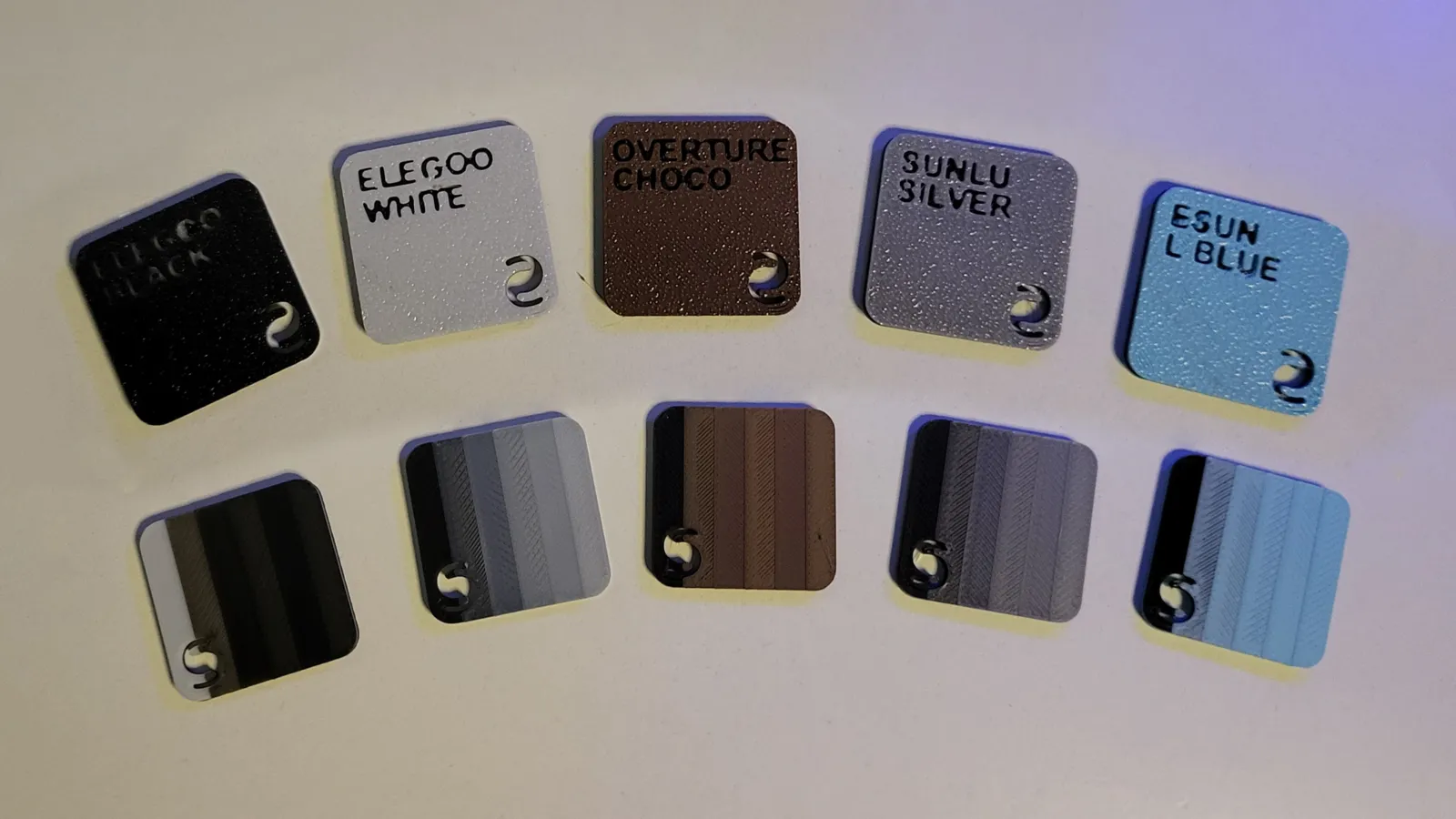 Bambu Lab Filament Swatch and Hueforge TD Step