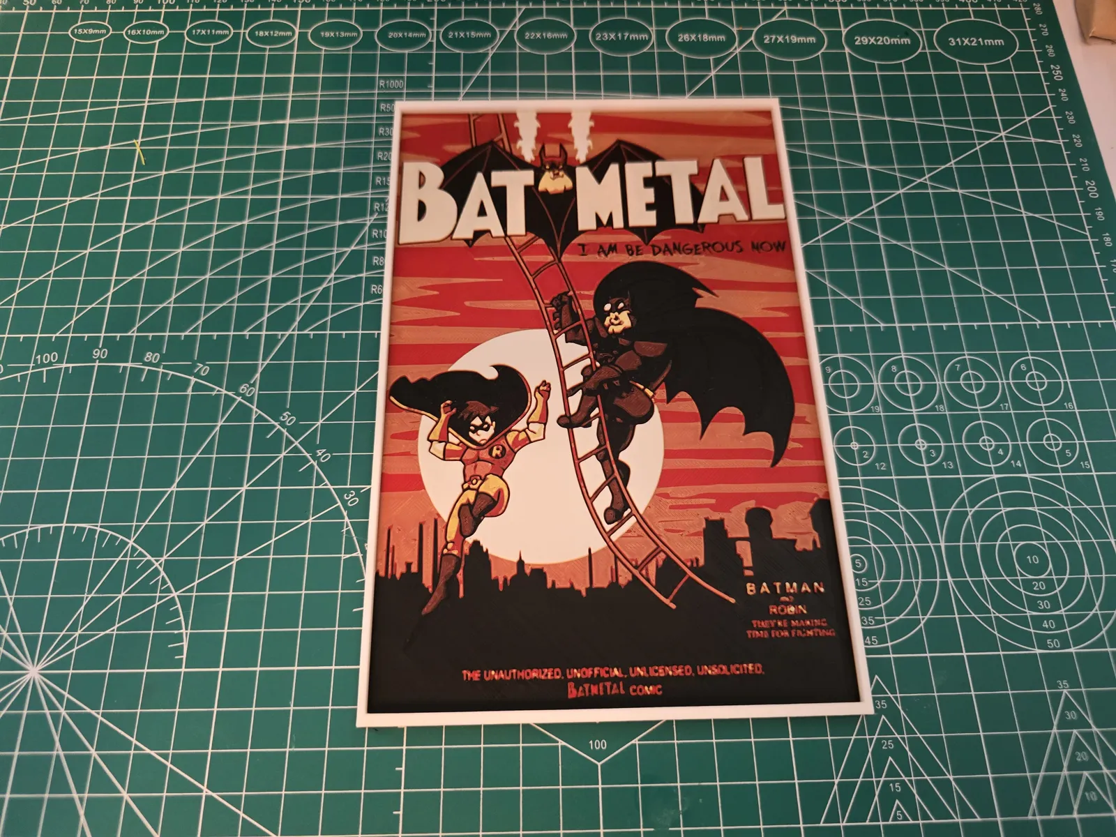 Bat Metal Poster - Hueforge Art