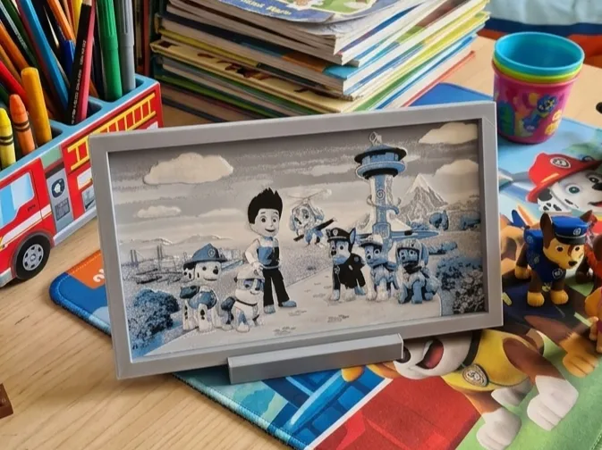 Paw Patrol Lithophane / HueForge Lightbox Display