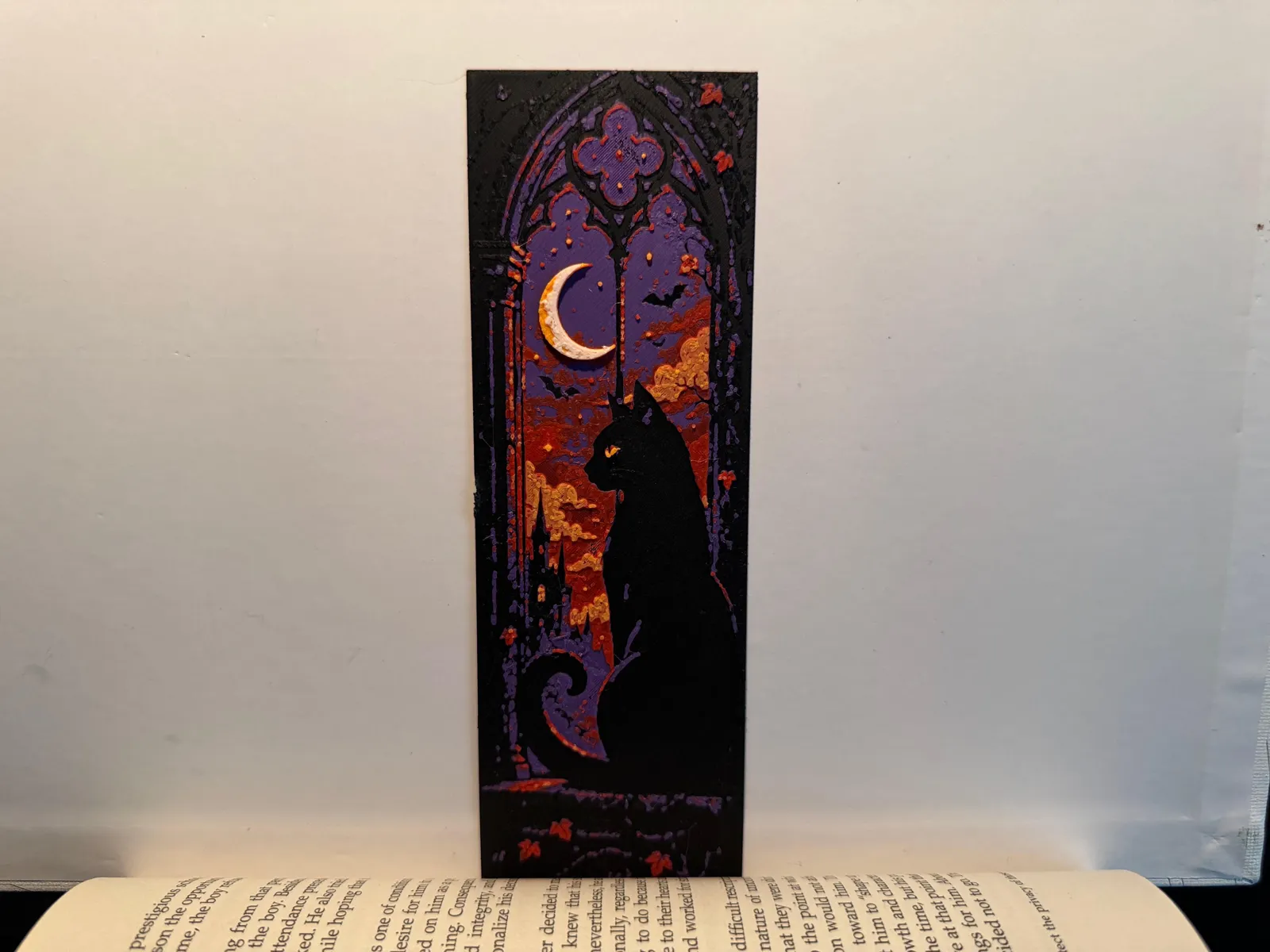 Gothic Style Black Cat Bookmark